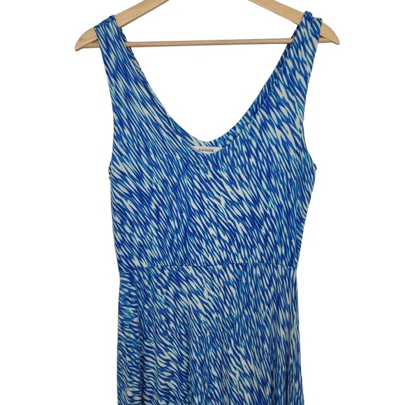 Athleta Reef Print Dress in Blue Ombre #472 - Picture 2 of 8